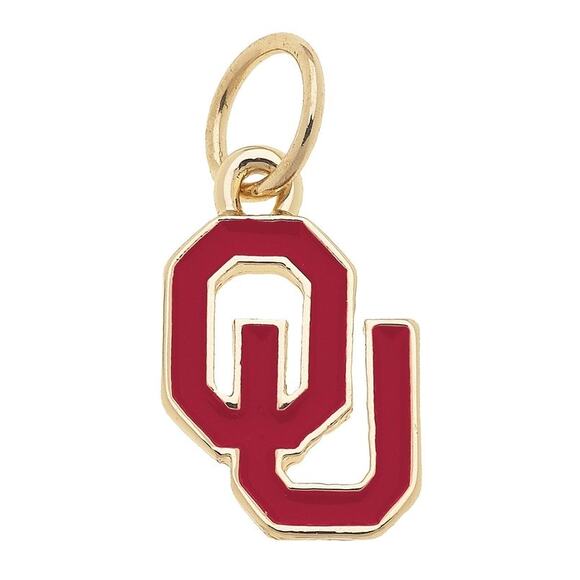 Oklahoma Sooners Enamel Logo Game Day Layering Charm - Picture 1 of 1